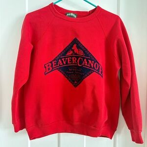 Beaver Canoe **vintage 90's** Vibrant Red crewneck